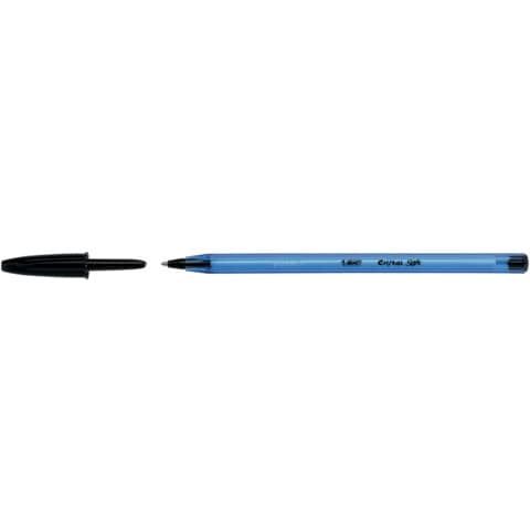 Penna a sfera con cappuccio Cristal Soft - punta 1,2mm - nero - Bic - conf. 50 …