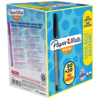 Penna a sfera con cappuccio Inkjoy 100 - punta 1,0mm - nero - Papermate - conf.…