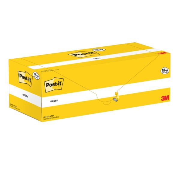 Blocco foglietti Post-it Notes - 654-CY-VP24 - 76 x 76 mm - giallo Canary - 100…