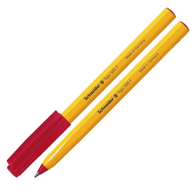 Penna a sfera con cappuccio Tops 505 - punta 0,5mm - rosso - Schneider