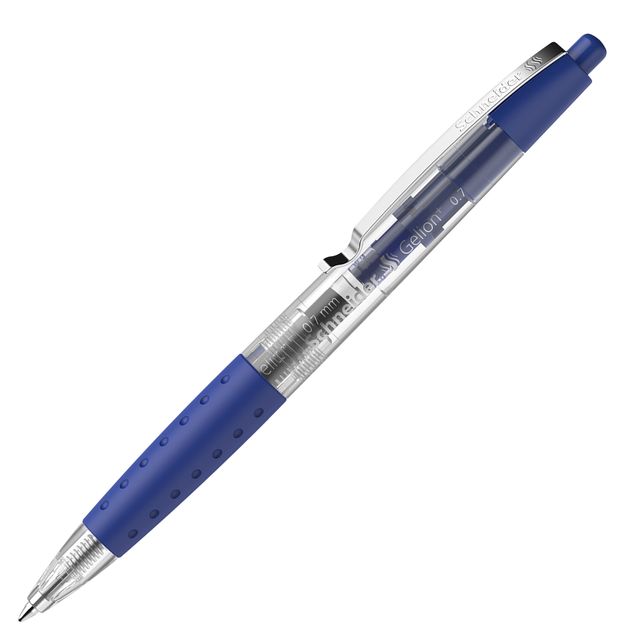 Penna gel Gelion+ a scatto - punta 0.7 mm - blu - Schneider