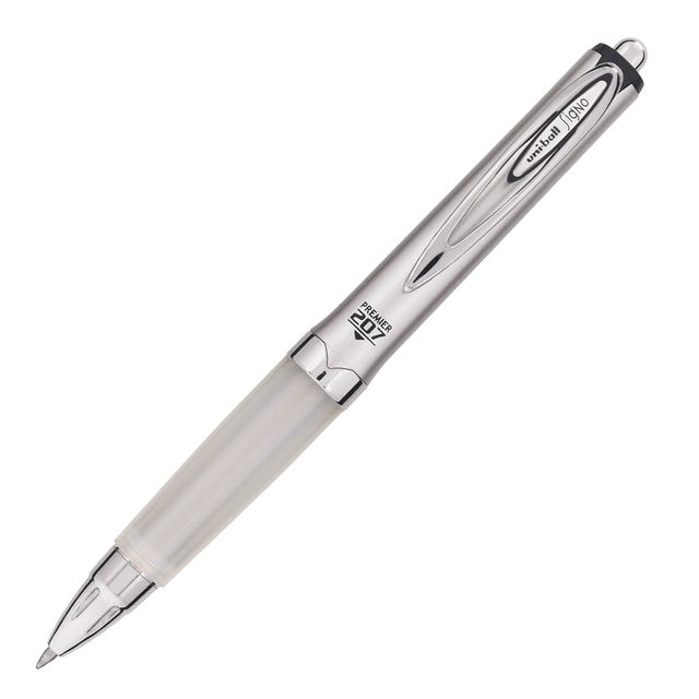 Penna gel a sfera a scatto Signo 207 Premier - fusto argento - nero - punta 0,7…