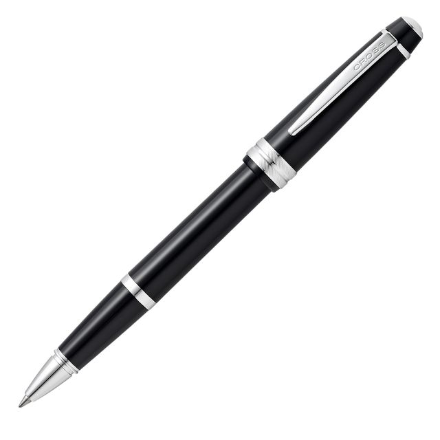 Penna roller Bailey Light - punta F - fusto nero/cromo - Cross