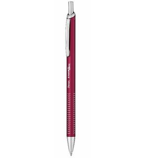 Penna roller EnerGel Metal Slim - punta 0,7 mm - fusto rosso - Pentel
