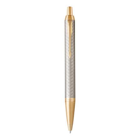 Penna sfera IM Premium Grey Metal Chiselled - punta M - Parker