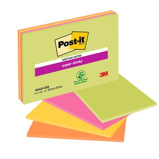 Blocco foglietti Post-it Super Sticky Meeting Notes - 6445-SSP - 152 x 101 mm -…