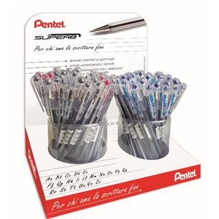 Penna sfera SuperB - colori assortiti (blu/rosso/nero) - Pentel - expo 96 pezzi