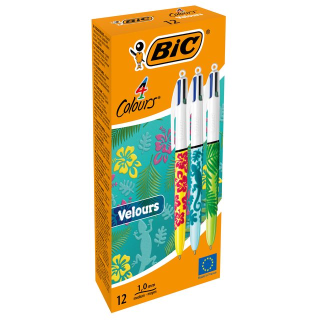 Penna sfera scatto multifunzione 4 Colours Velours - punta 1,0 mm - 4 colori - …