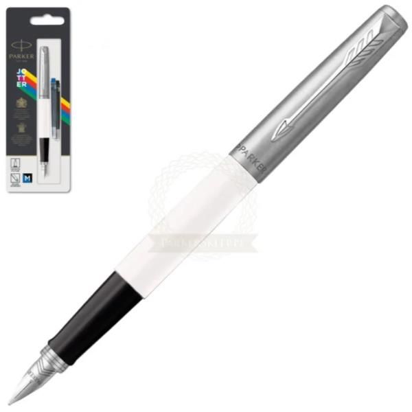 Penna stilografica Jotter Original - punta M - fusto bianco - Parker
