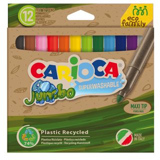 Pennarelli Jumbo Eco Family - lavabili - colori assortiti - Carioca - scatola 1…