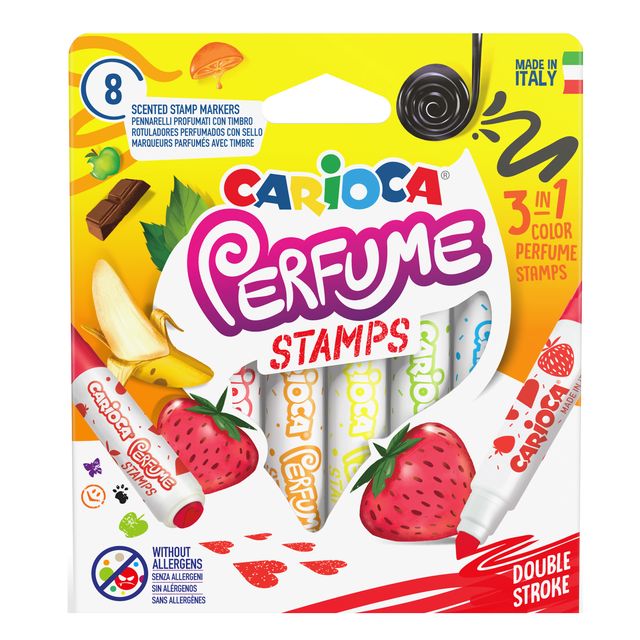 Pennarelli Perfume Stamps - punta doppia 7,0 mm - colori assortiti - Carioca - …