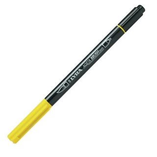 Pennarello Aqua Brush Duo - punte 2/4 mm - giallo di cadmio limone - Lyra