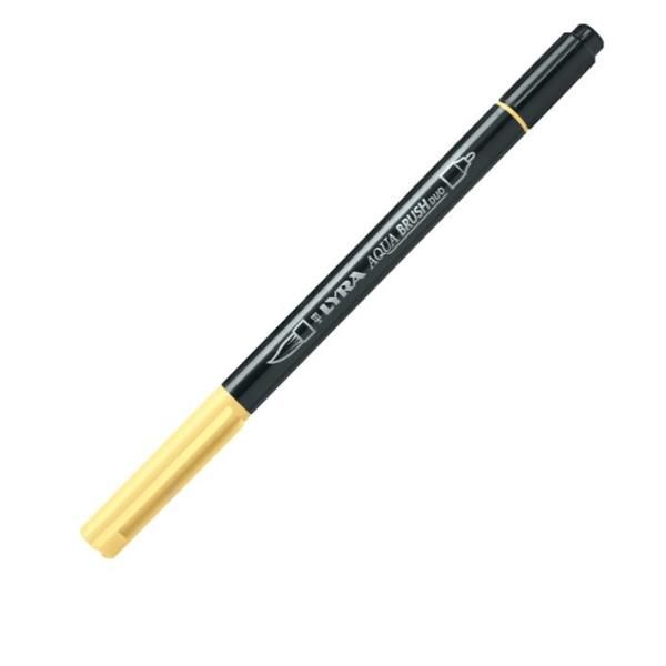 Pennarello Aqua Brush Duo - punte 2/4 mm - giallo limone - Lyra