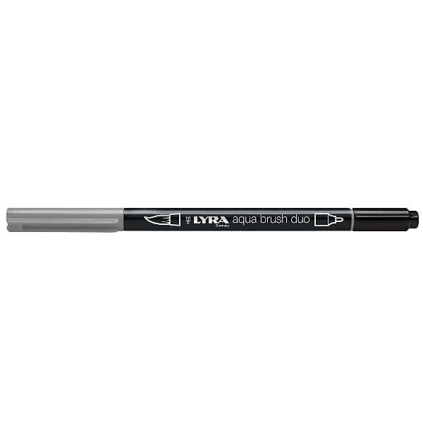 Pennarello Aqua Brush Duo - punte 2/4 mm - grigio chiaro freddo - Lyra