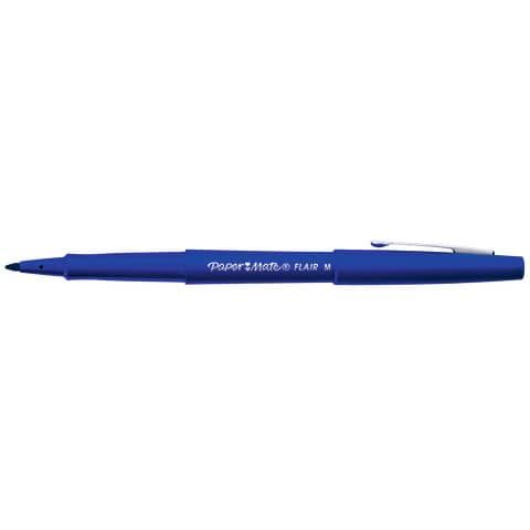 Pennarello Flair Nylon - punta feltro - 1,10mm - blu - Papermate