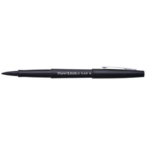 Pennarello Flair Nylon - punta feltro - 1,10mm - nero - Papermate