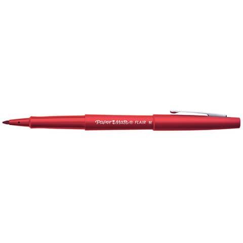 Pennarello Flair Nylon - punta feltro - 1,10mm - rosso - Papermate