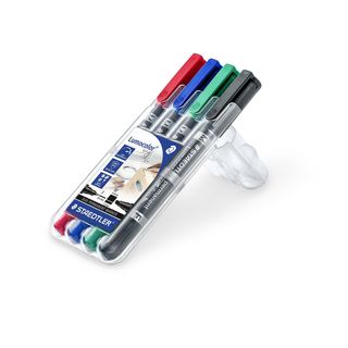 Pennarello Lumocolor Permanent Duo 348 punta feltro - punta 0,6mm e 1,5mm - ast…