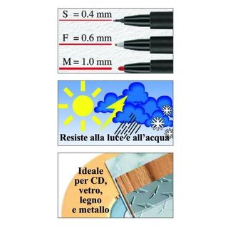 Pennarello Multimark universale permanente con gomma - punta fine 0,6 mm - astu…