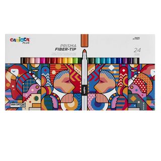 Pennarello Prisma - punta 3,7 mm - colori assortiti - Carioca Plus - conf. 24 p…