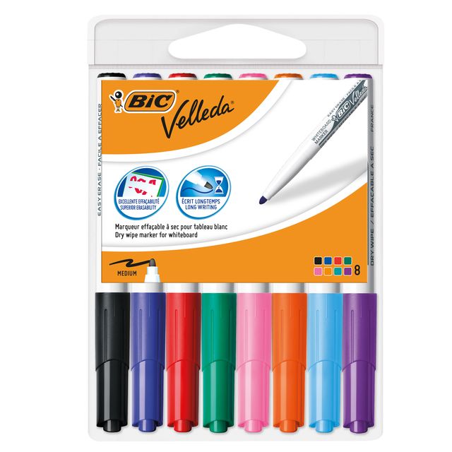 Pennarello Whiteboard Marker Velleda 1741 - punta tonda 1,4 mm - colori assorti…