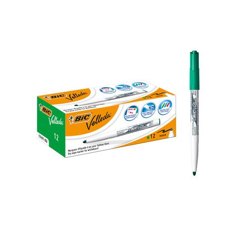 Pennarello Whiteboard Marker Velleda 1741 - punta tonda 1,4mm - verde - Bic