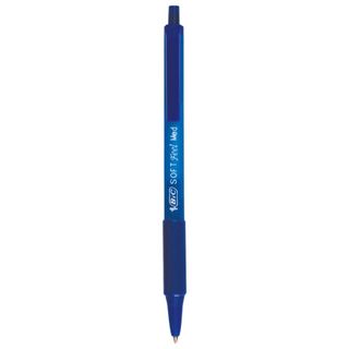 Penne a sfera a scatto Soft Feel - punta 1,0mm - blu - Bic - conf. 12 pezzi