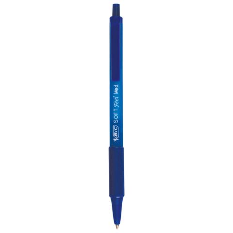 Penne a sfera a scatto Soft Feel - punta 1,0mm - blu - Bic - conf. 12 pezzi