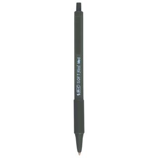 Penne a sfera a scatto Soft Feel - punta 1,0mm - nero - Bic - conf. 12 pezzi