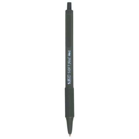 Penne a sfera a scatto Soft Feel - punta 1,0mm - nero - Bic - conf. 12 pezzi