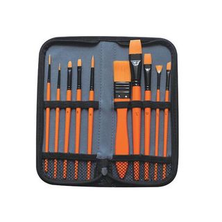 Pennello in sintetico - per acrilico - DOM - astuccio 10 pennelli assortiti