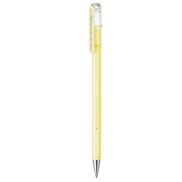 Pentel Hybrid Milky - Penna a sfera - giallo pastello - inchiostro gel - 0.8 mm