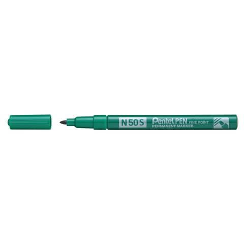 Pentel PEN N50 S - Marcatore - permanente - verde - 1 mm - fine