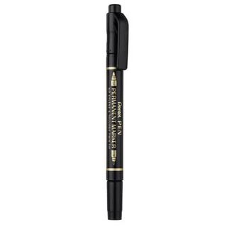 Pentel PEN N75W - Pennarello a due punte - permanente - nero - fine / extra fine