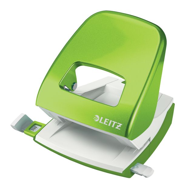 Perforatore 5008 New NeXXt WOW - passo 8 cm - max 30 fogli - 2 fori - verde lim…