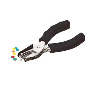 Perforatore a pinza 5840 - 1 foro 6 mm - impugnatura gommata - nero - Lebez