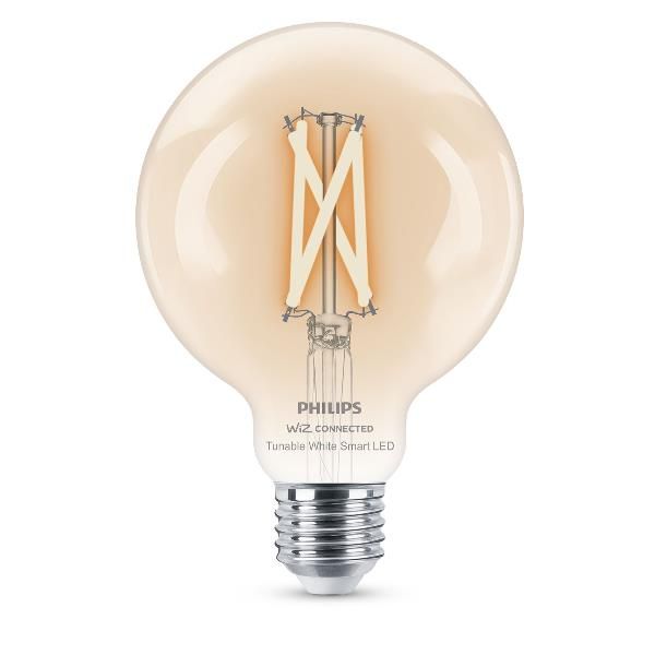 Philips - Lampadina con filamento LED - forma: G95 - trasparente finitura - E27…