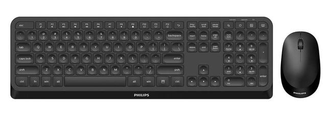 Philips 3000 series SPT6307B - Set mouse e tastiera - senza fili - 2.4 GHz