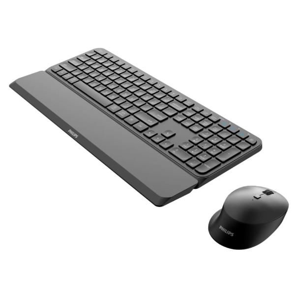 Philips 6000 series SPT6607B - Set mouse e tastiera - detachable palm rest, up …