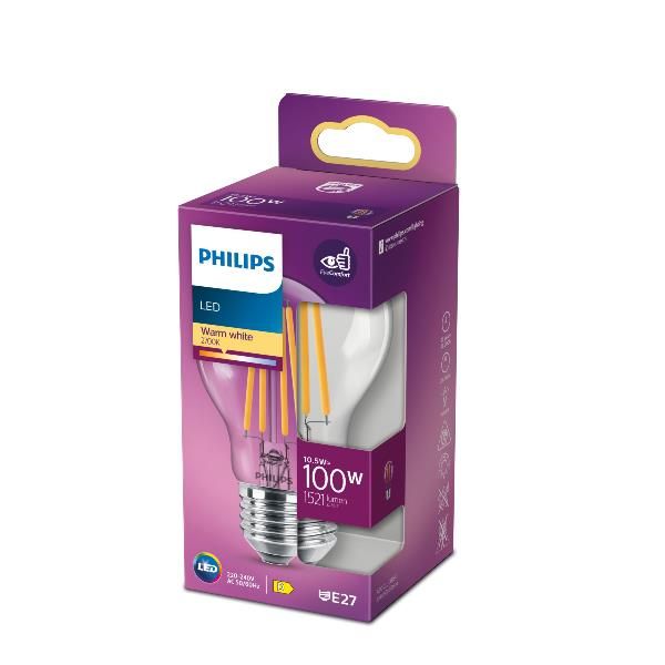 Philips LAMPADA A GOCCIA LUCE CALDA 100W