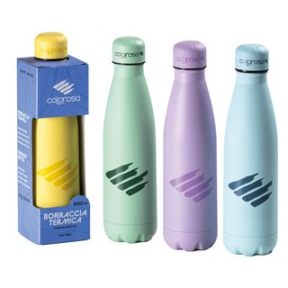 Borraccia termica Pastel - 500 ml - acciaio inox - colori assortiti - Colorosa