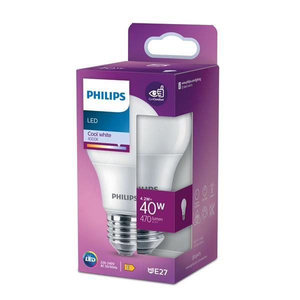 Philips Led Goccia 40W E27 4000K