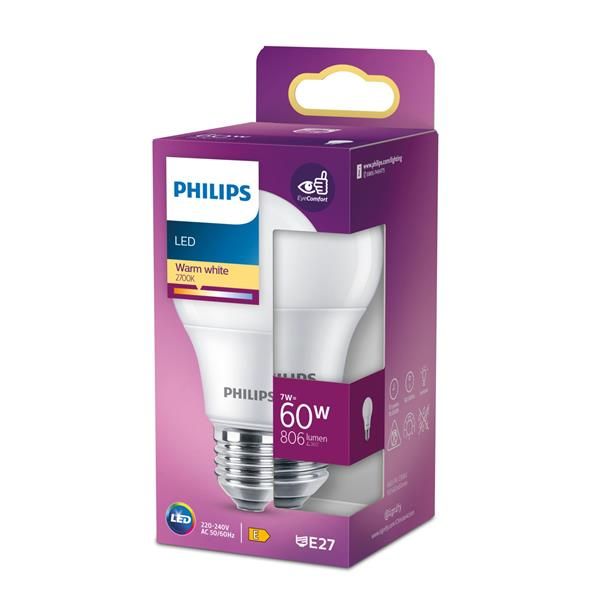 Philips Led Goccia 60W E27 2700K