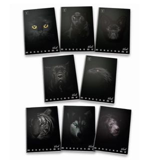 Pigna Monocromo Black - Quaderno - graffettato - A4 - 18 fogli - righe
