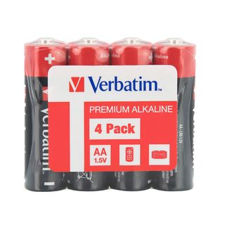 Pila stilo AA - 1,5V - alcaline - 49501 - Verbatim - conf 4 pezzi