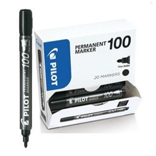 Pilot 100 - Marcatore - permanente - nero - inchiostro a base olio - 1 mm - fin…