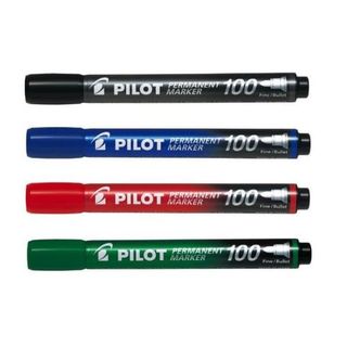 Pilot 100 - Marcatore - permanente - verde - inchiostro a base olio - 1 mm - fi…