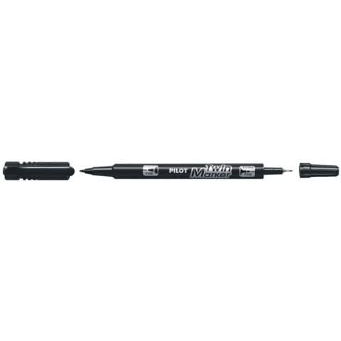 Pilot Begreen - Pennarello a due punte - permanente - nero - extra fine / fine …