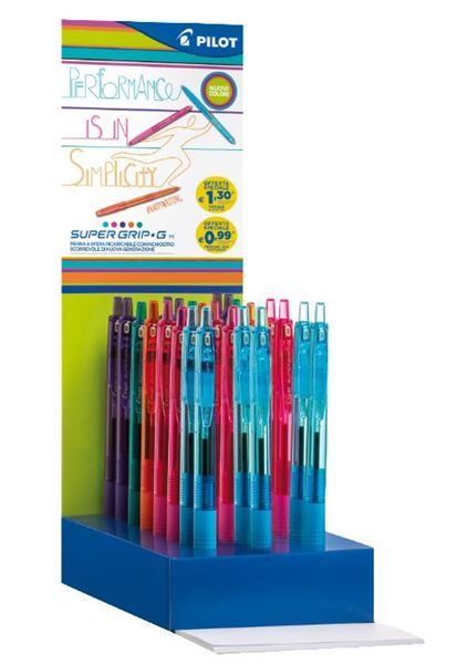 Pilot Super Grip-G - Penna a sfera - verde, blu chiaro, arancione, viola, rosa …