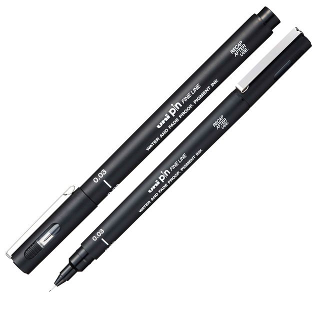 Pin fineliner - punta 0,03mm - nero - Uni Mitsubishi